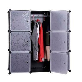 Шафа пластикова Storage Cabinet MP-39-61, 110x110x37 см, Black, Box