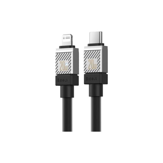 Дата кабель USB-C to Lightning 2.0m CoolPlay Fast Charging 20W black Baseus (CAKW000101) | Зображення 1