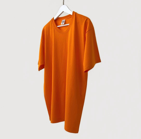 Мужская футболка классическая с коротким рукавом OW0001 цвет оранжевый размер L | Зображення 1