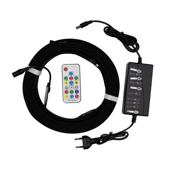 Готовий набір стрічки PROLUM™ 24V; 5x13;Чорний; 5M; RGB FULL COLOR, PRO