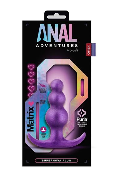 Анальна пробка, фіолетова ANAL ADVENTURES MATRIX SUPERNOVA PLUG Sex Aura | Зображення 4