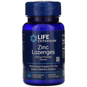 Микроэлемент Цинк Life Extension Zinc Lozenges 60 Veg Lozenges Citrus-Orange Flavor LEX-15616