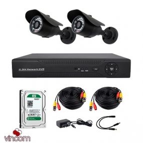 Комплект AHD видеонаблюдения CoVi Security AHD-2W KIT  HDD500