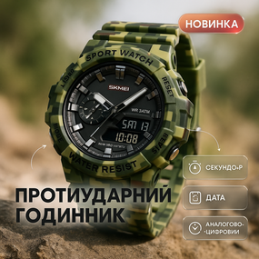 Спортивно-тактичний годинник, Протиударний військовий чоловічий годинник Наручний для армії DM-92