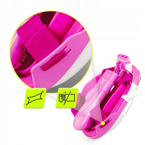 Маска для снорклінгу TSUNAMI Shark повнолицьова, дитяча Pink (P-5905973405430) | Зображення 7