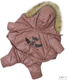 Зимовий комбінезон на хутрі DB мокко AM-19