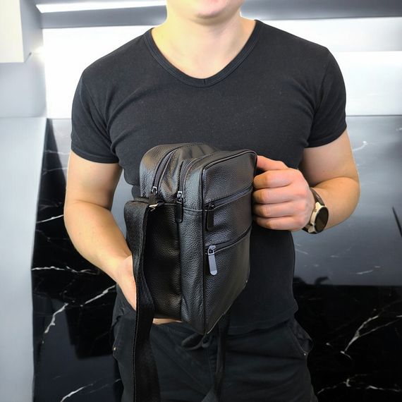 Месенджер оригінал, Сумка месенджер шкіряна, Чоловіча міська сумка крос-боді, Легка сумка-месенджер DA-90 | Зображення 4