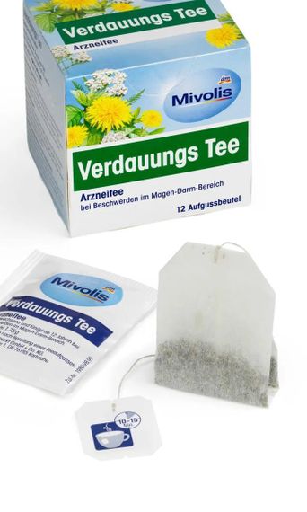 Трав’яний чай для травлення Mivolis Verdauungs Tee – натуральна підтримка шлунково-кишкового тракту, 12 пакетиків | Зображення 1