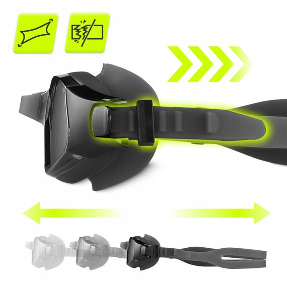 Окуляри для плавання TSUNAMI Anti-Fog 3 в 1 чохол, беруші та затискач для носа Black (P-5905973401760) | Зображення 1