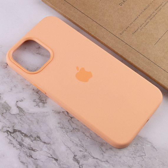 Чехол Silicone case (AAA) with Magsafe and Animation для Apple iPhone 12 Pro Max (6.7") Оранжевый / Cantaloupe | Зображення 6