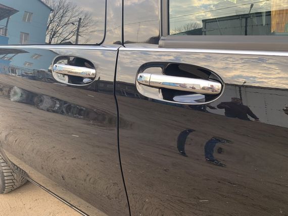 Накладки на ручки (4 шт., нерж.) С чипом, Carmos - Турецкая сталь для Mercedes Vito / V W447 2014-2024 гг | Зображення 4
