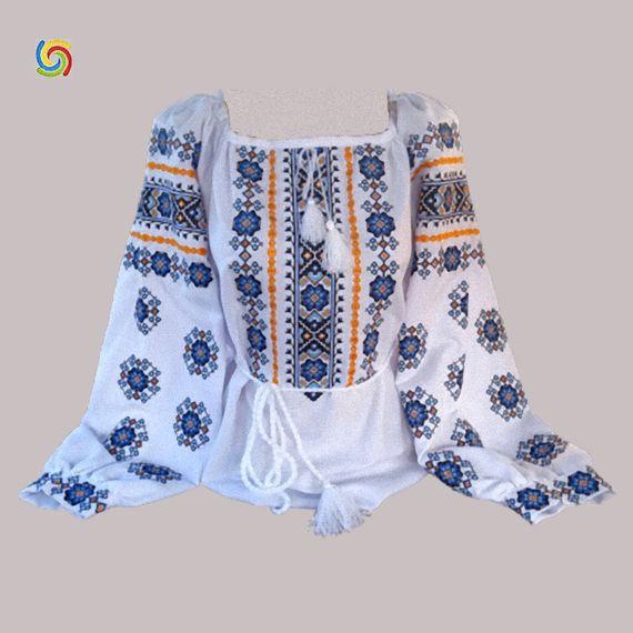 Рубашка Украинская вышиванка  555308512 цвет белый размер XS/S