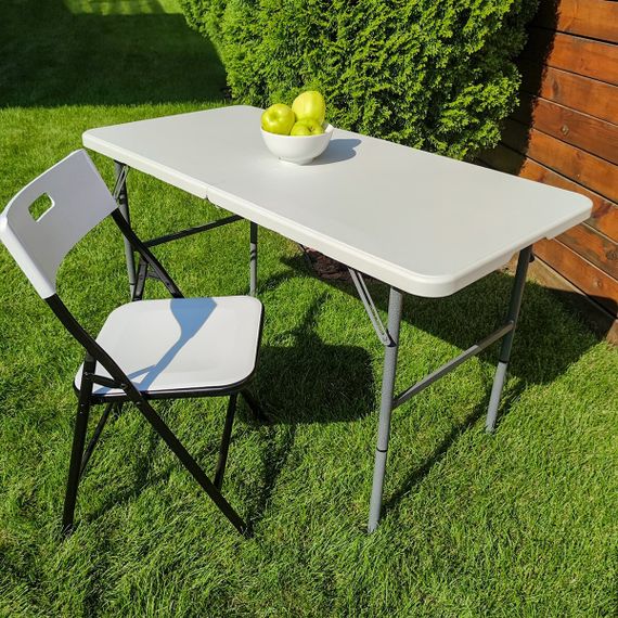 Складний стіл (2 рівня регулювання висоти) 122*61*74см SW-00001606 | Зображення 1