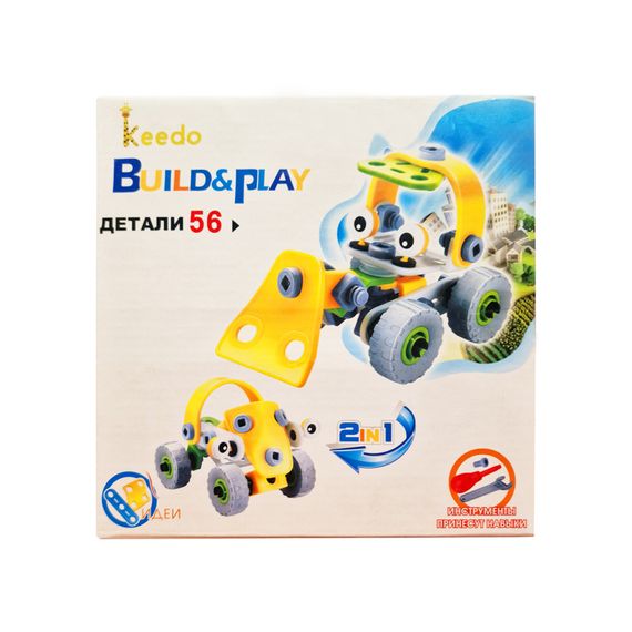 Конструктор Build&Play 2 в 1 "Будівельники" HANYE J-7725, 56 елемента | Зображення 1