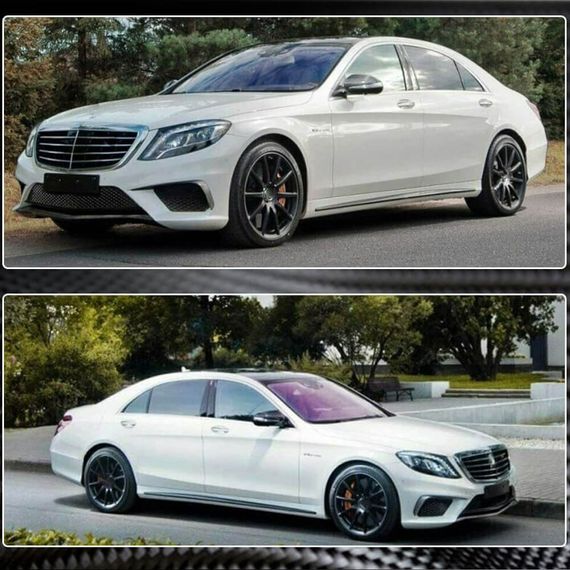 Боковые пороги (для S63 AMG 2014-2017, Карбон) для Mercedes S-сlass W222 | Зображення 2