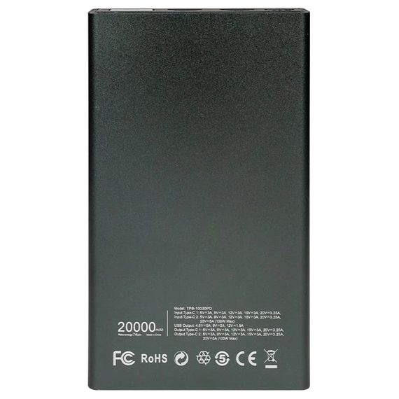 Trinix TPB-10020PD Grey PPS 20 000 мА•ч Повербанк | Зображення 1
