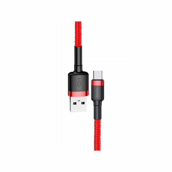 Дата кабель USB 2.0 AM to Type-C 1.0m Cafule 3A red+red Baseus (CATKLF-B09) | Зображення 2