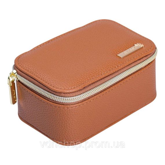 Скринька для прикрас з еко шкіри на блискавці міні органайзер для ювелірних виробів HP-5-26BR | Зображення 2