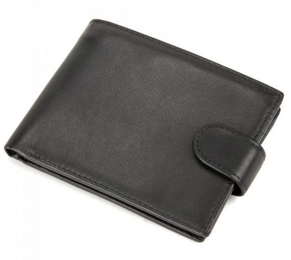 Кожаное мужское портмоне Tiding Bag черный