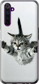 Чехол на Realme 6 Pro Летящий котёнок "2322u-1893-17620"
