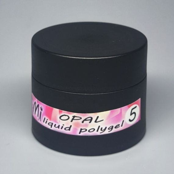 Рідкий полігель Мі OPAL #5 ніжно-рожевий з шимером 20мл (баночка)