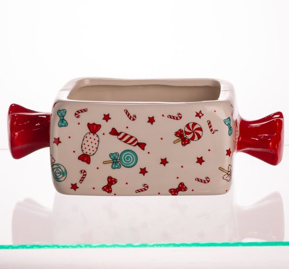 Цукерниця новорічна порцелянова 24×11.5×8 (см) CR-1-22