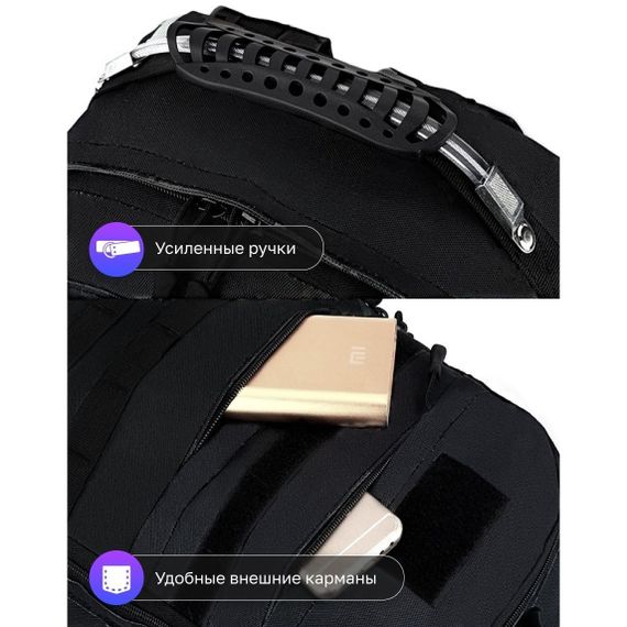 Похідний водонепроникний рюкзак 40л, Службовий рюкзак для солдата ЗСУ Тактичний речовий ЗСУ YZ-51 | Зображення 8