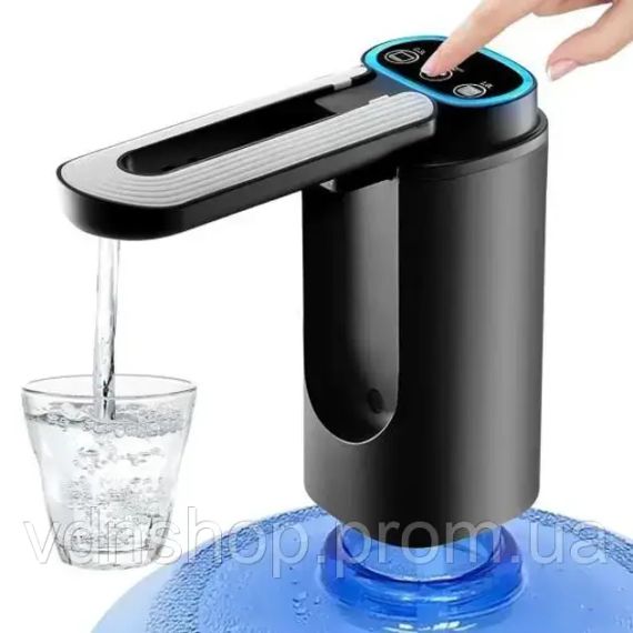 Дозатор для води автоматичний насос для пляшок з водою з USB-зарядкою чорний XL-1286