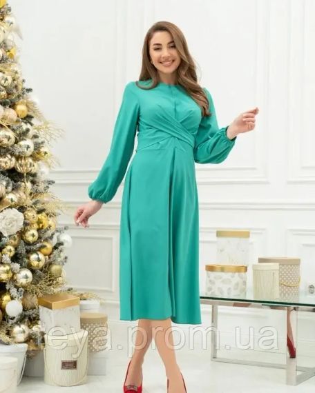 Платье для женщин цвет зеленый размеры S, M, L, XL, XXL FI_009585