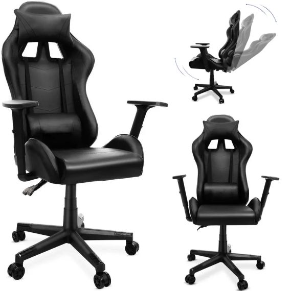 Кресло геймерское Bonro Elite черное игровое компьютерное 42300107 | Зображення 3