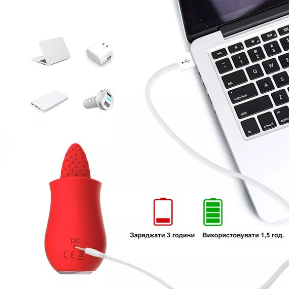 Клиторальный вибратор, имитатор куннилингуса (USB) | Зображення 6