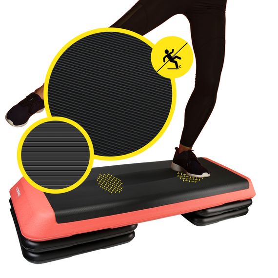 Степ-платформа 3-ступінчаста Cornix Pro 109 х 41 х 10-20 см XR-0404 Black/Red | Зображення 7