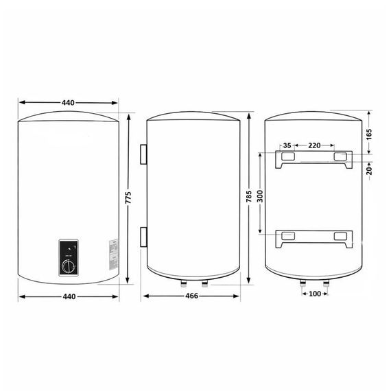 Водонагрівач електричний Thermo Alliance 80 л Black, вертикальний, сухий ТЕН 2,0 кВт D80V20J3 (D)KВ | Зображення 1