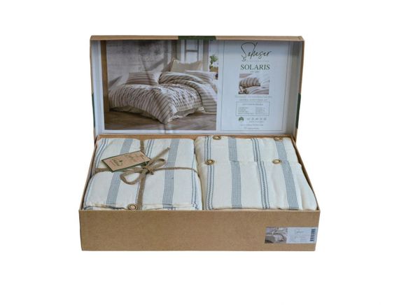 Постільна білизна Saheser Naturel 200 х 220 см Solaris Gri | Зображення 2