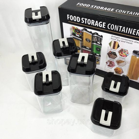 Органайзер для зберігання спецій FOOD Storage Container Set, Прозорі контейнери для спецій FB-89 | Зображення 6