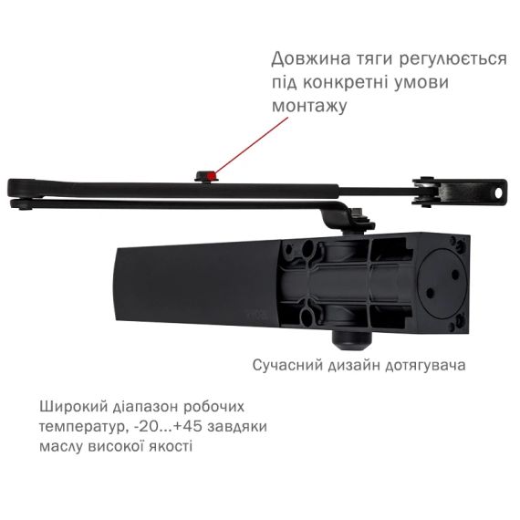 RYOBI 1200 D-1200 BLACK Дотягувач - Дверні доводчики | Зображення 1