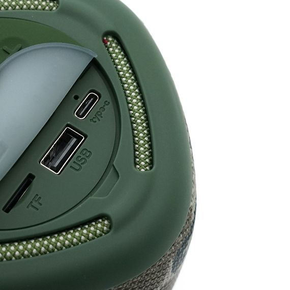 Колонка Kisonli Q17 Bluetooth 5.3, 1х8W, 1800mAh, USB/TF/TWS/FM/BT/LED, DC: 5V/1A, BOX, Camouflage, Q45 | Зображення 3