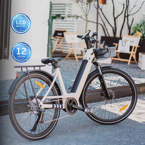 Электровелосипед OKAI EB10 Beige 28', 250(500)W, 14.4Ah, 100km, 25km\h, NFC, App, 29kg | Зображення 4