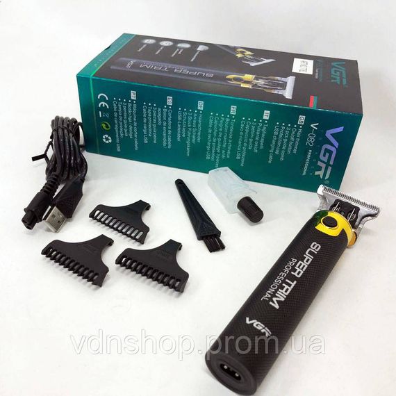 Набір для видалення волосся із зарядним пристроєм VGR, Машинка для стрижки з безліччю насадок RM-92