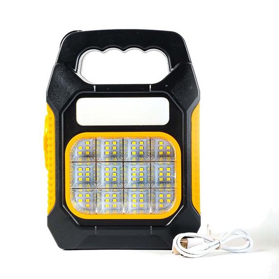 Акумуляторний Кемпінговий ліхтар Solar D-2081/JY-978C Power Bank Чорно-жовтогарячий | Зображення 5