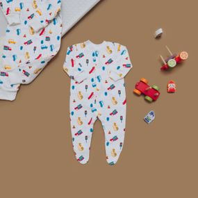 Чоловічок з начосом, 100% бавовна, принт Машинки р 56 80