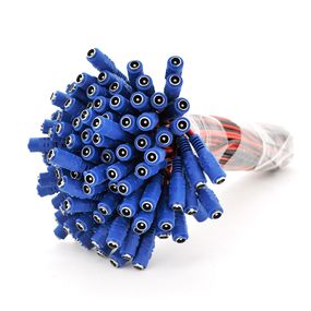 Роз'єм живлення DC-F (D 5,5x2,5мм) => кабель довжиною 30см, Red/Blue