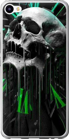 Чехол на Meizu M3x Череп-часы "4100u-633-17620"