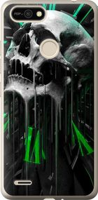 Чехол на Tecno Pop 2F B1F Череп-часы "4100u-2391-17620"