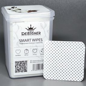 Безворсові серветки Designer (квадратні) в боксі (200шт) білі