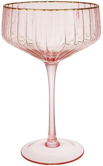 Келихи "Gatsby" 6 келихів 350мл для шампанського та коктейлів, рожеві