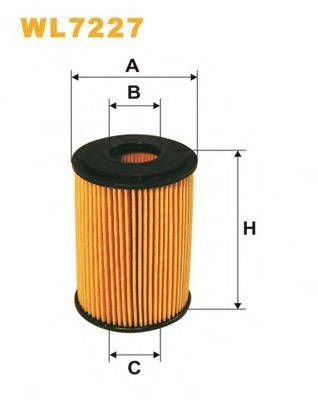 Фільтр масляний двигуна MB WL7227OE6404 (вир-во WIX-FILTERS) WIX FILTERS WL7227 на MERCEDES-BENZ A-CLASS (W168)