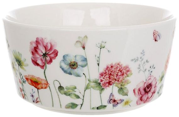 Набір 6 порцелянових салатників (піал) Flower Garden 800мл