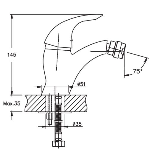 Змішувач для біде Haiba VIOLET 002 (HB0393) | Зображення 1
