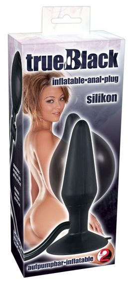Анальна пробка - True Black Silikon Pump Plug | Зображення 4
